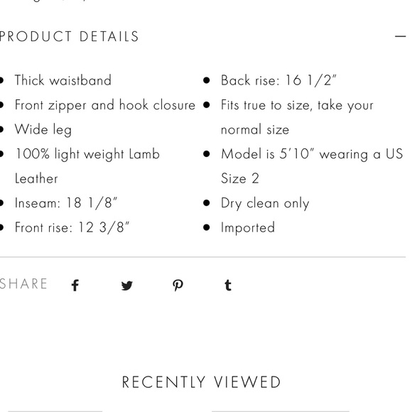 New MSRP $1195 Alice and Olivia Scarlet lamb Leather Gaucho pant - Picture 15 of 16